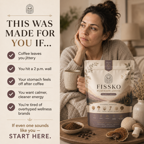 FISSKO Six Mushrooms. One Cup.