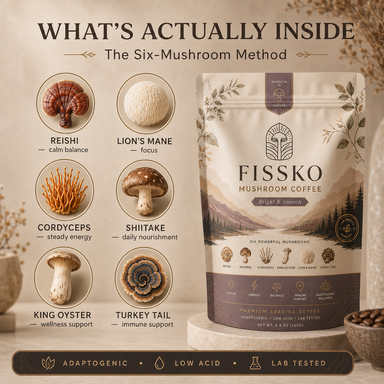 FISSKO Six Mushrooms. One Cup.