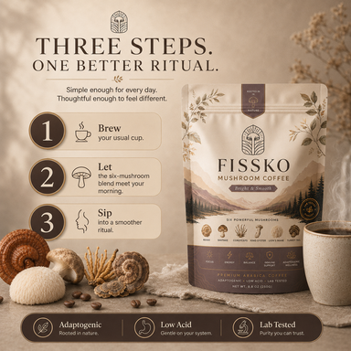 FISSKO Six Mushrooms. One Cup.