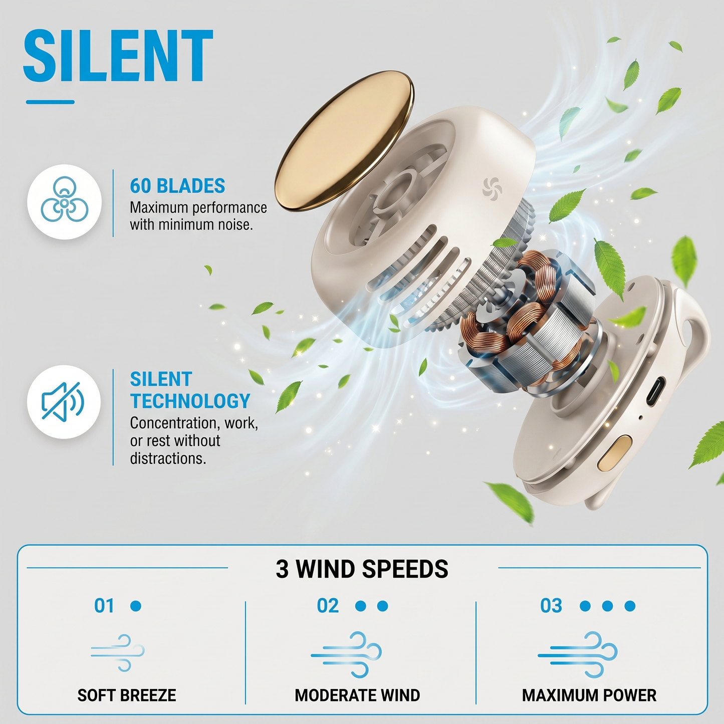 Briza The Hands-Free Clip-On Cooling Fan