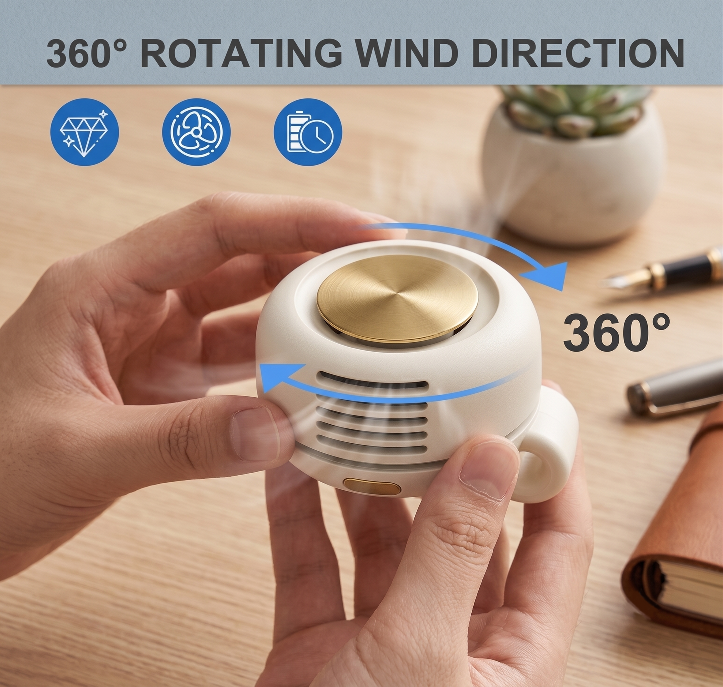 Briza The Hands-Free Clip-On Cooling Fan