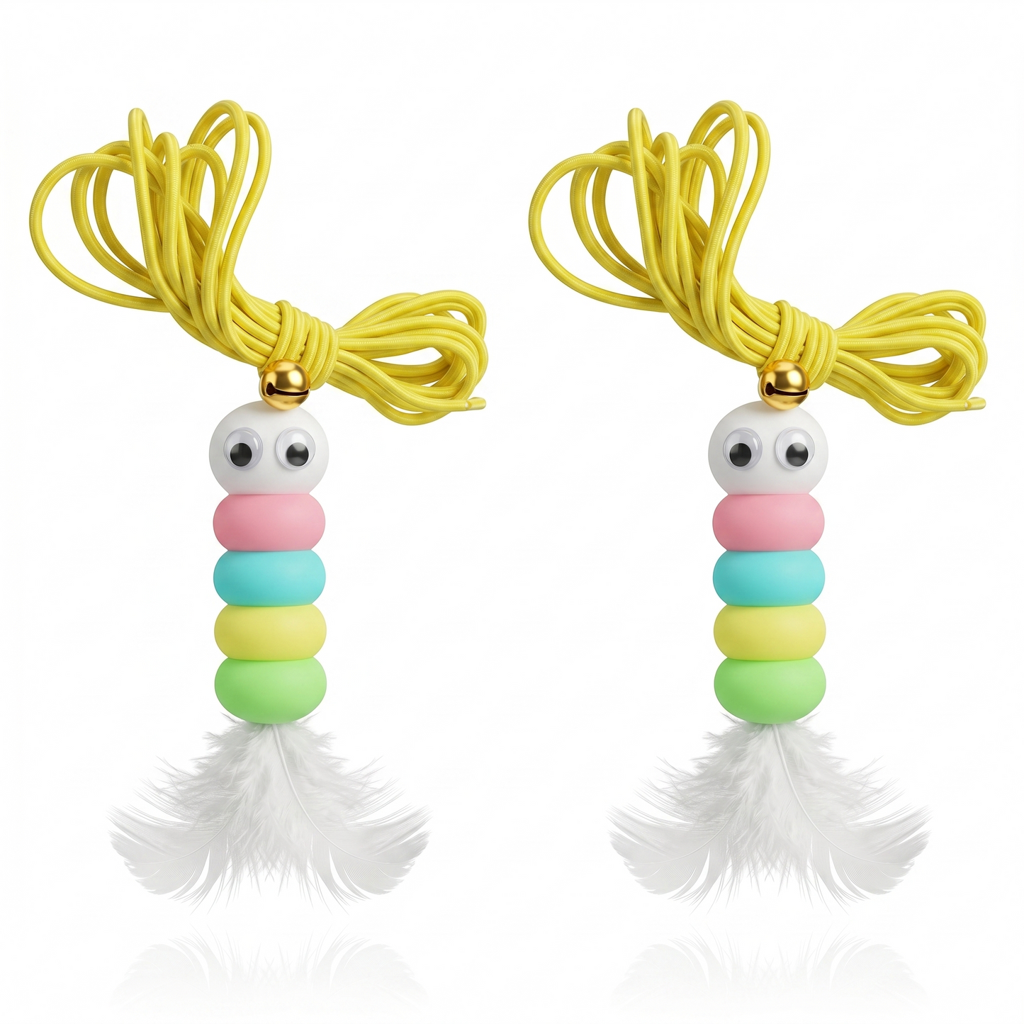 Smart Yoyo Cat Toy, Door Hanging Auto Swing with Feather Caterpillar